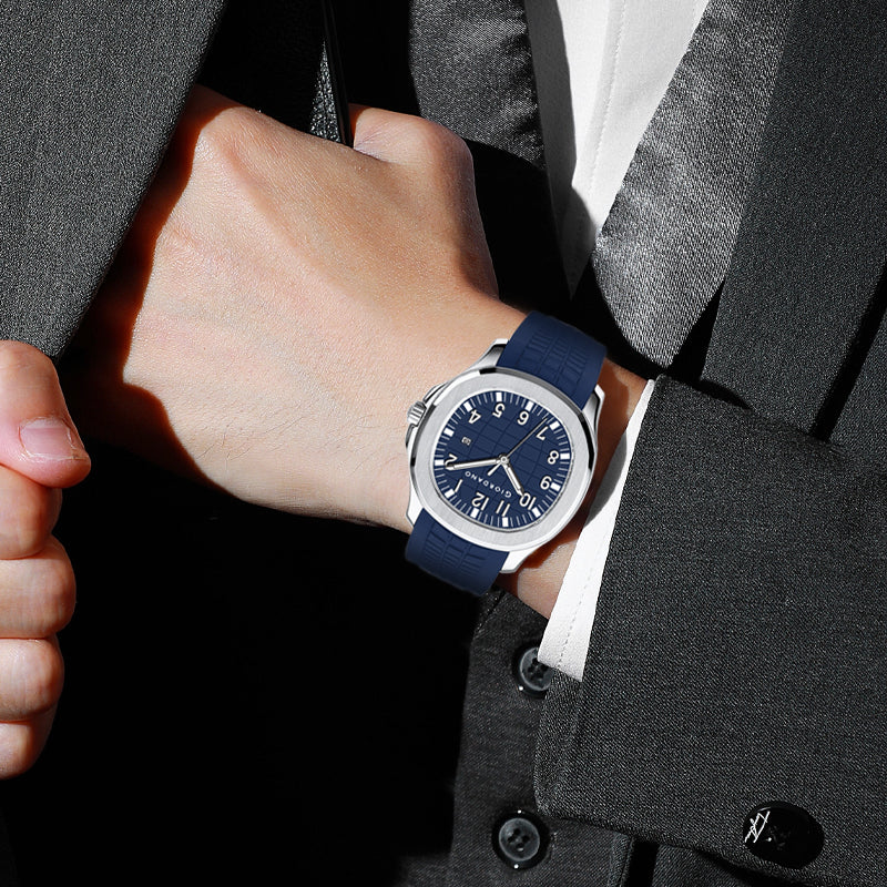 Giordano Modern Analog Watch with Textured dial and Sleek Silicon Strap for Men - GZ-50118-03