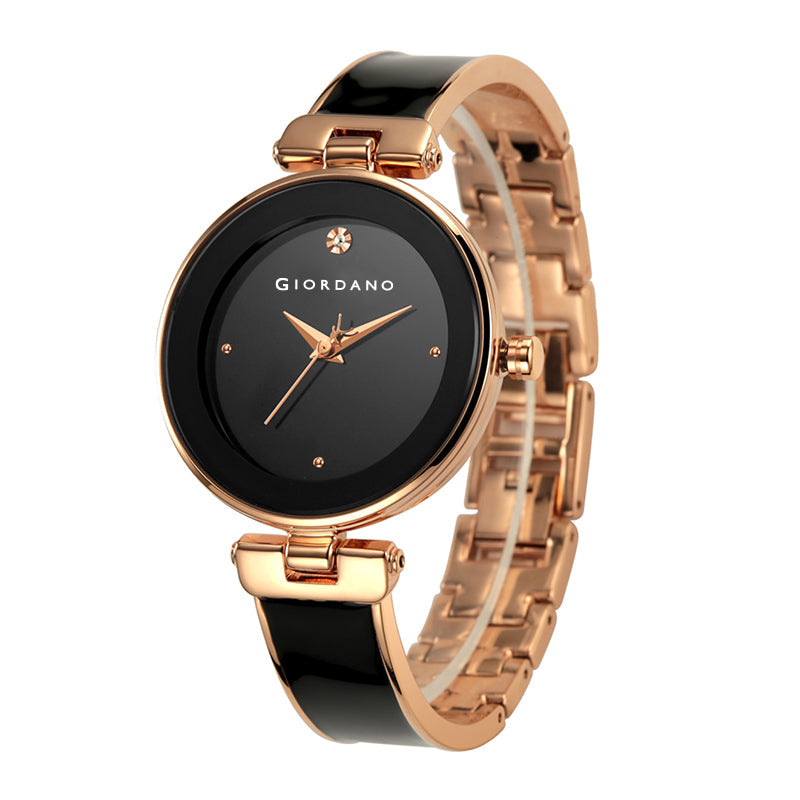 Giordano Designer Analog Watch for Women – Glossy Round Dial & Bracelet Style Stainless Steel Strap | GZ-60099-11