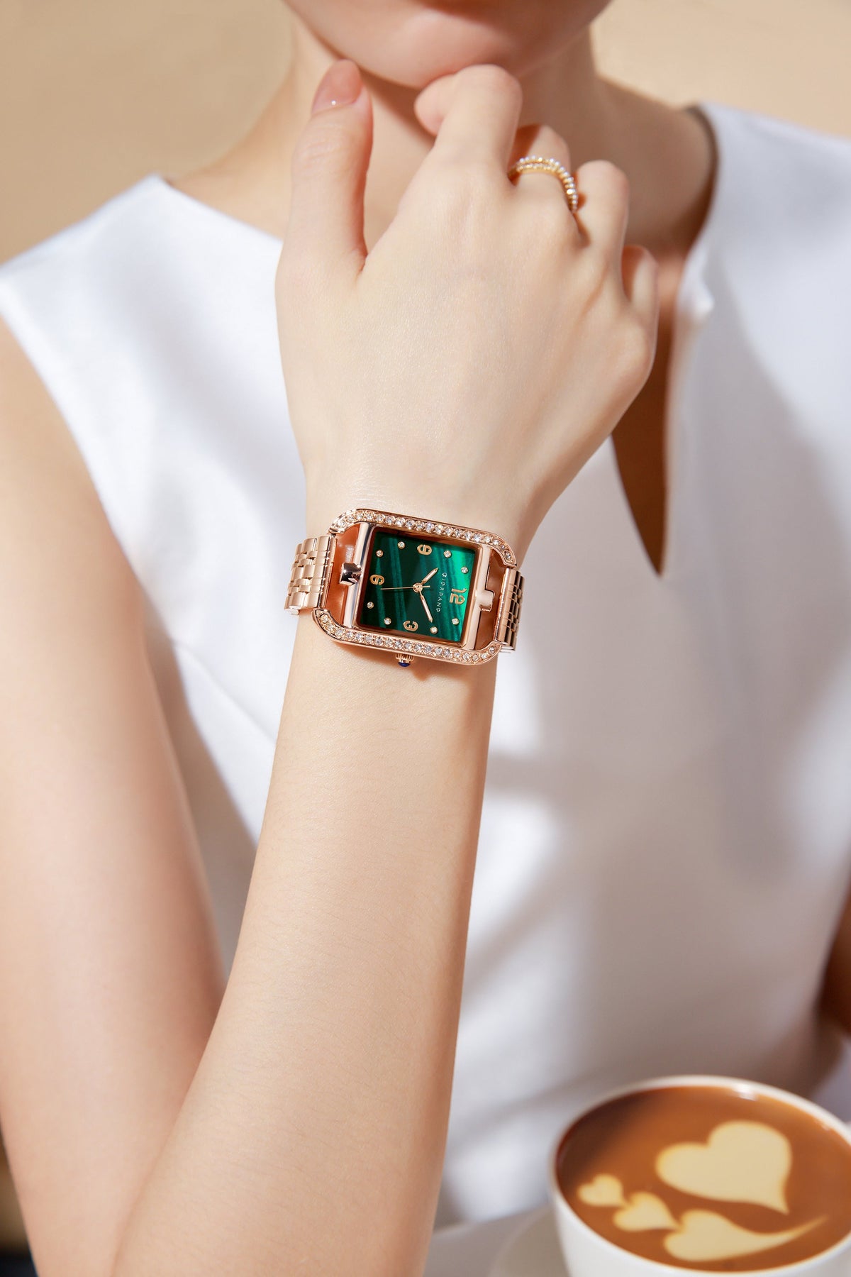 Giordano Analog Watch for Women– Stylish Dial with Crystal Accents, Metal Strap, Quartz Movement – Elegant Accessory for Special Occasions | GZ-60108-44