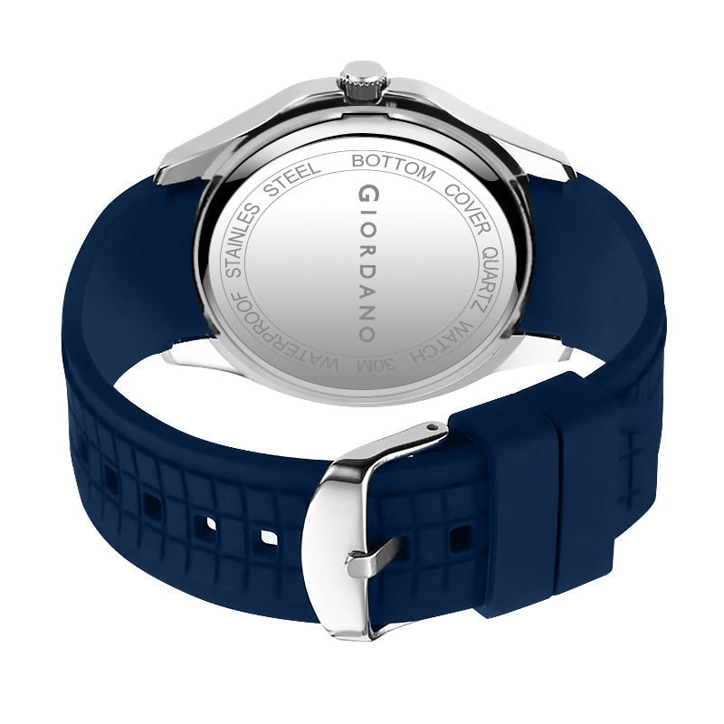 Giordano Modern Analog Watch with Textured dial and Sleek Silicon Strap for Men - GZ-50118-03