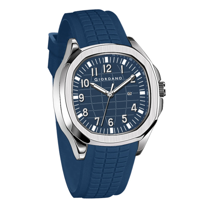 Giordano Modern Analog Watch with Textured dial and Sleek Silicon Strap for Men - GZ-50118-03