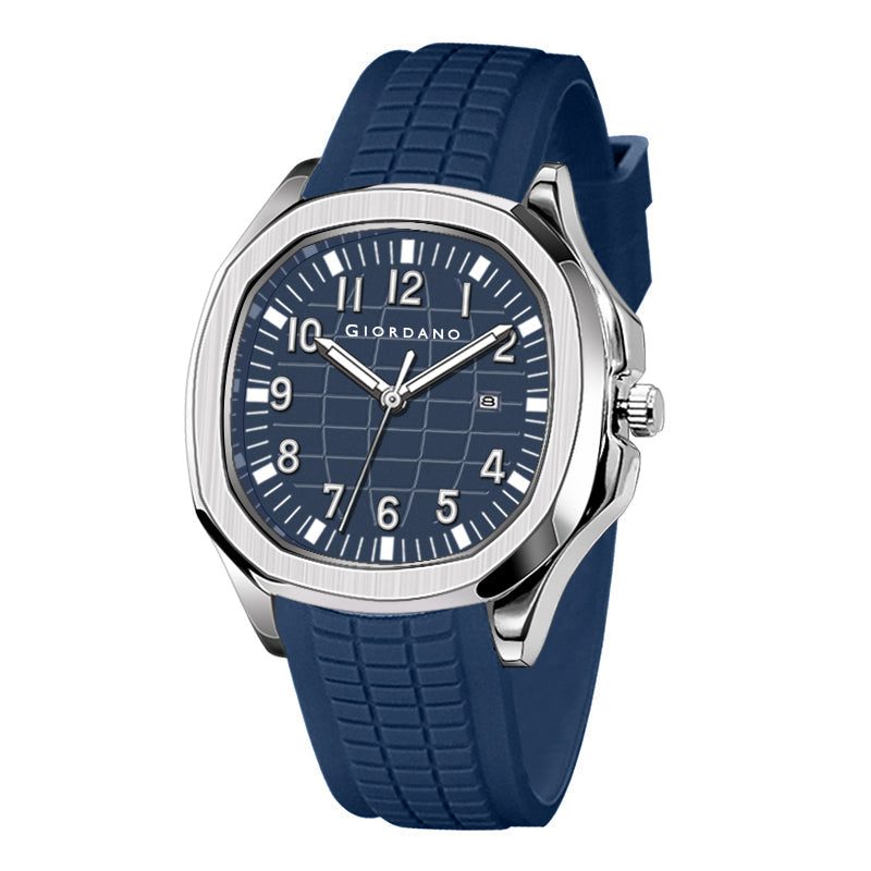 Giordano Modern Analog Watch with Textured dial and Sleek Silicon Strap for Men - GZ-50118-03