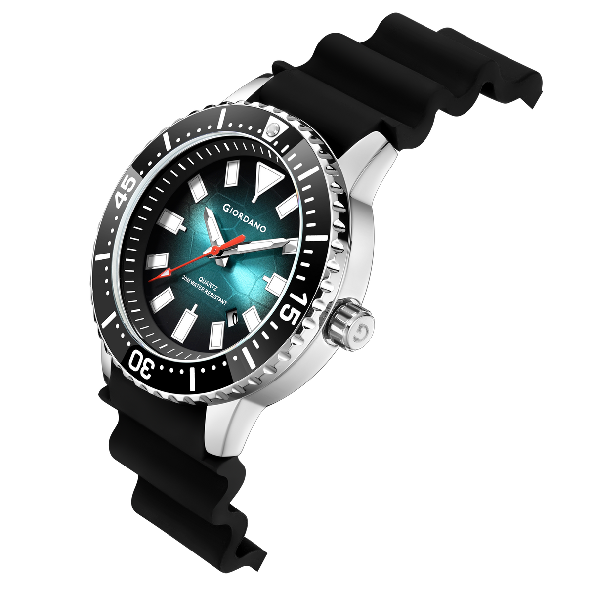Giordano Analog Wrist Watch for Men Stylish Silicon Strap with Water Resistant 3 Hand Mechanism for Men and Boys to Compliment Your Look/Ideal Gift for Male | GZ-50103-02