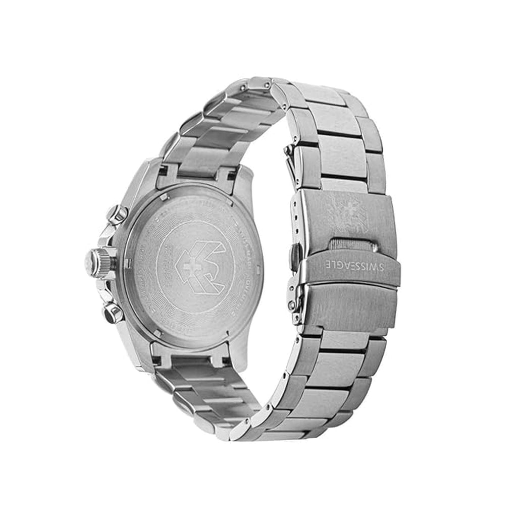 Swiss Eagle Men's Chronograph Stainless Steel Watch SE-9165-11 - back view
