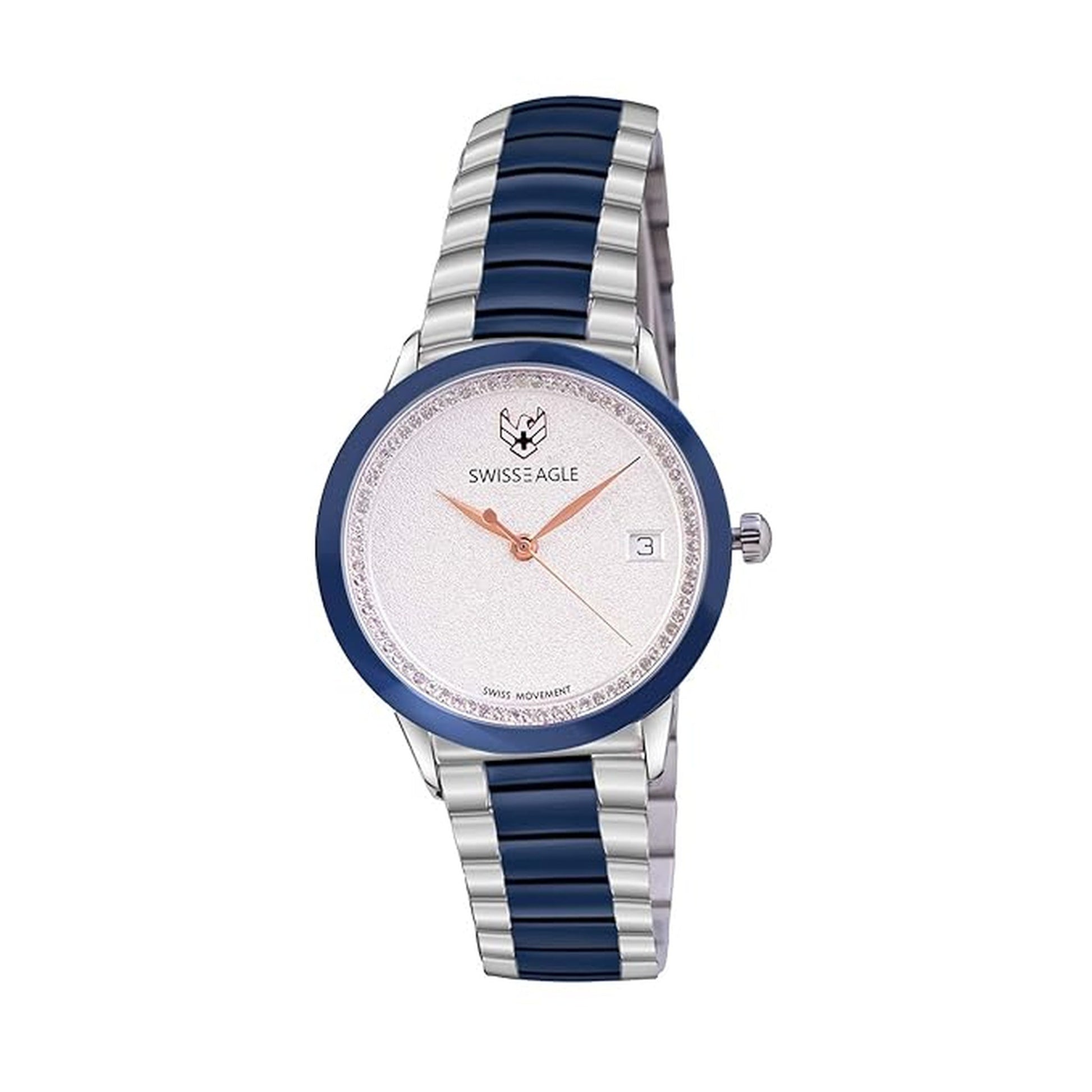 Swiss Eagle Women's Analog Stainless Steel Watch SE-9166-11 - front angle view