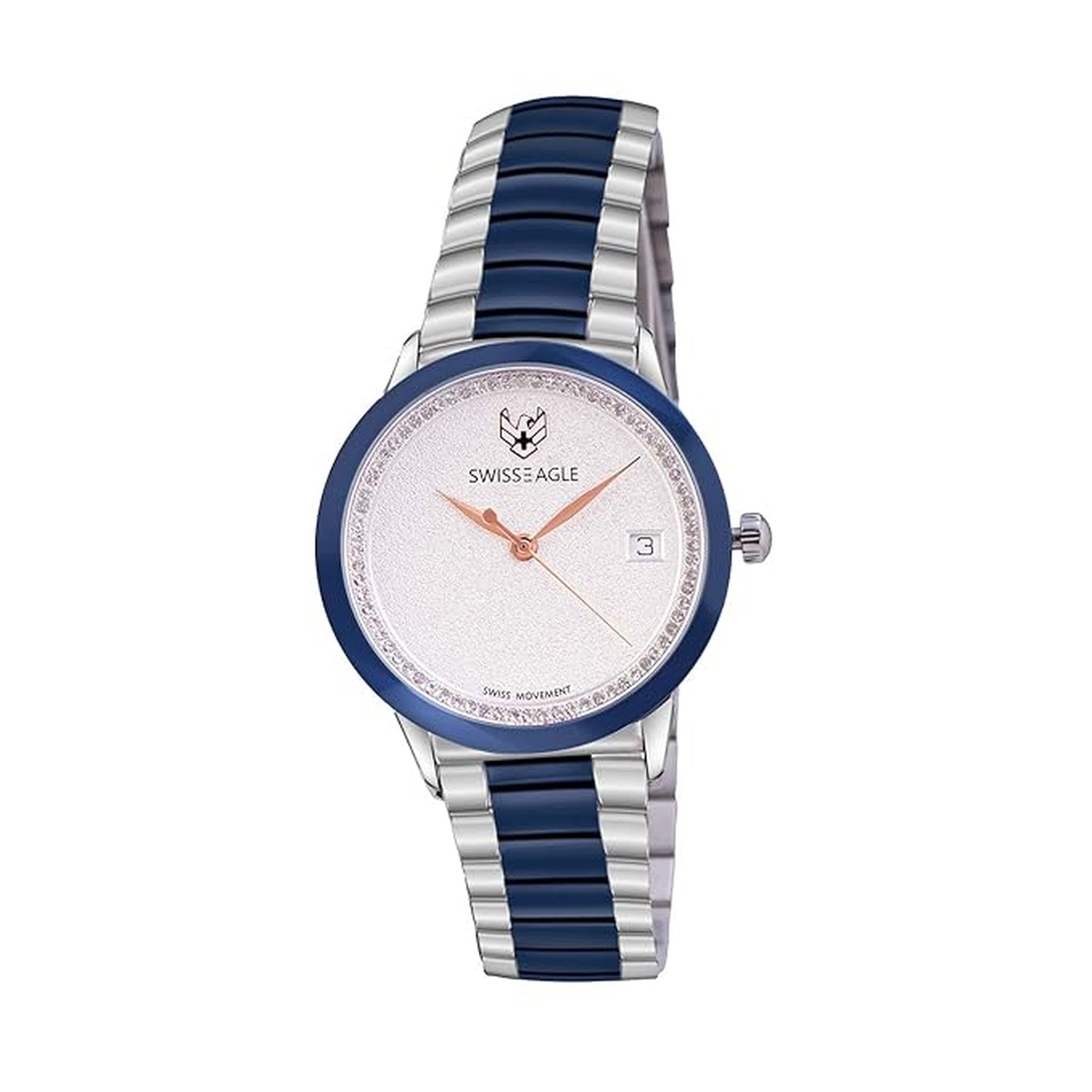 Swiss Eagle Women's Analog Stainless Steel Watch SE-9166-11 - front angle view