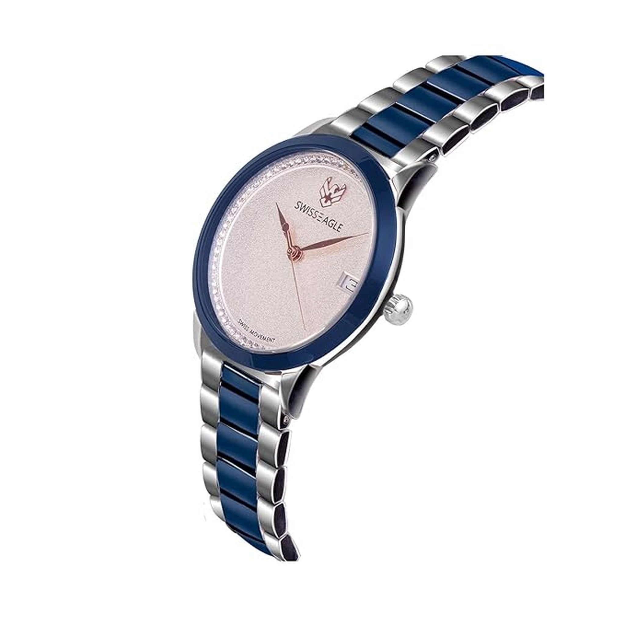 Swiss Eagle Women's Analog Stainless Steel Watch SE-9166-11 - side angle view