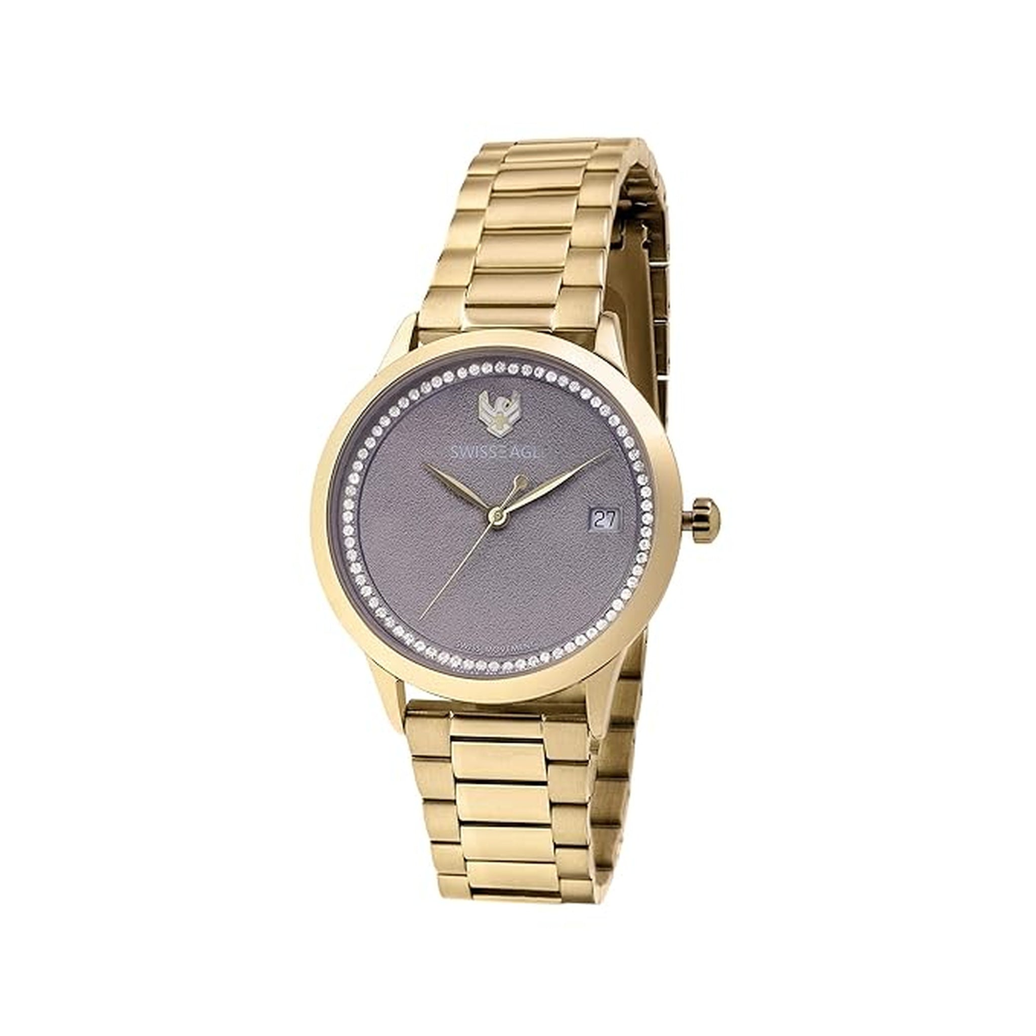 Swiss Eagle Women's Analog Stainless Steel Watch SE-9166-33 - front angle view
