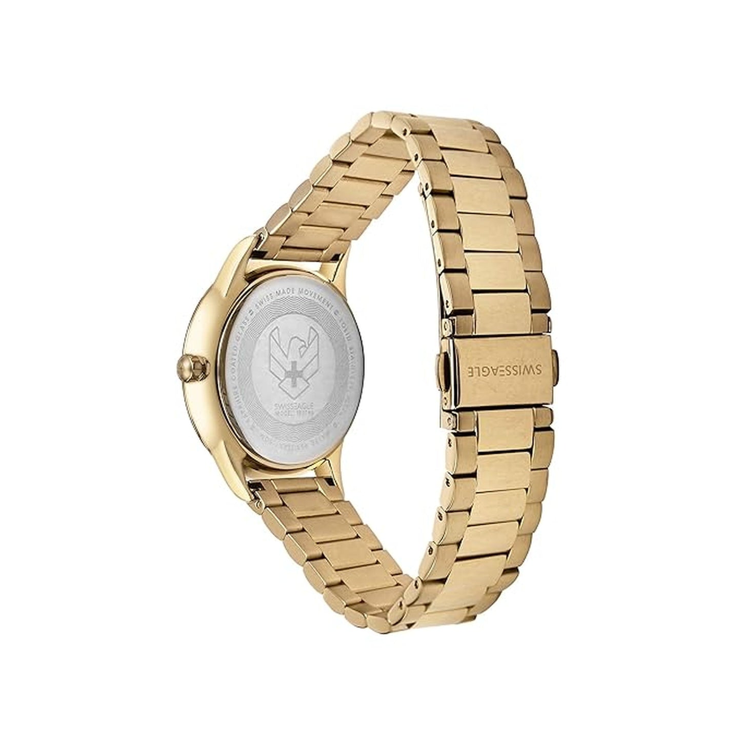 Swiss Eagle Women's Analog Stainless Steel Watch SE-9166-33 - back view