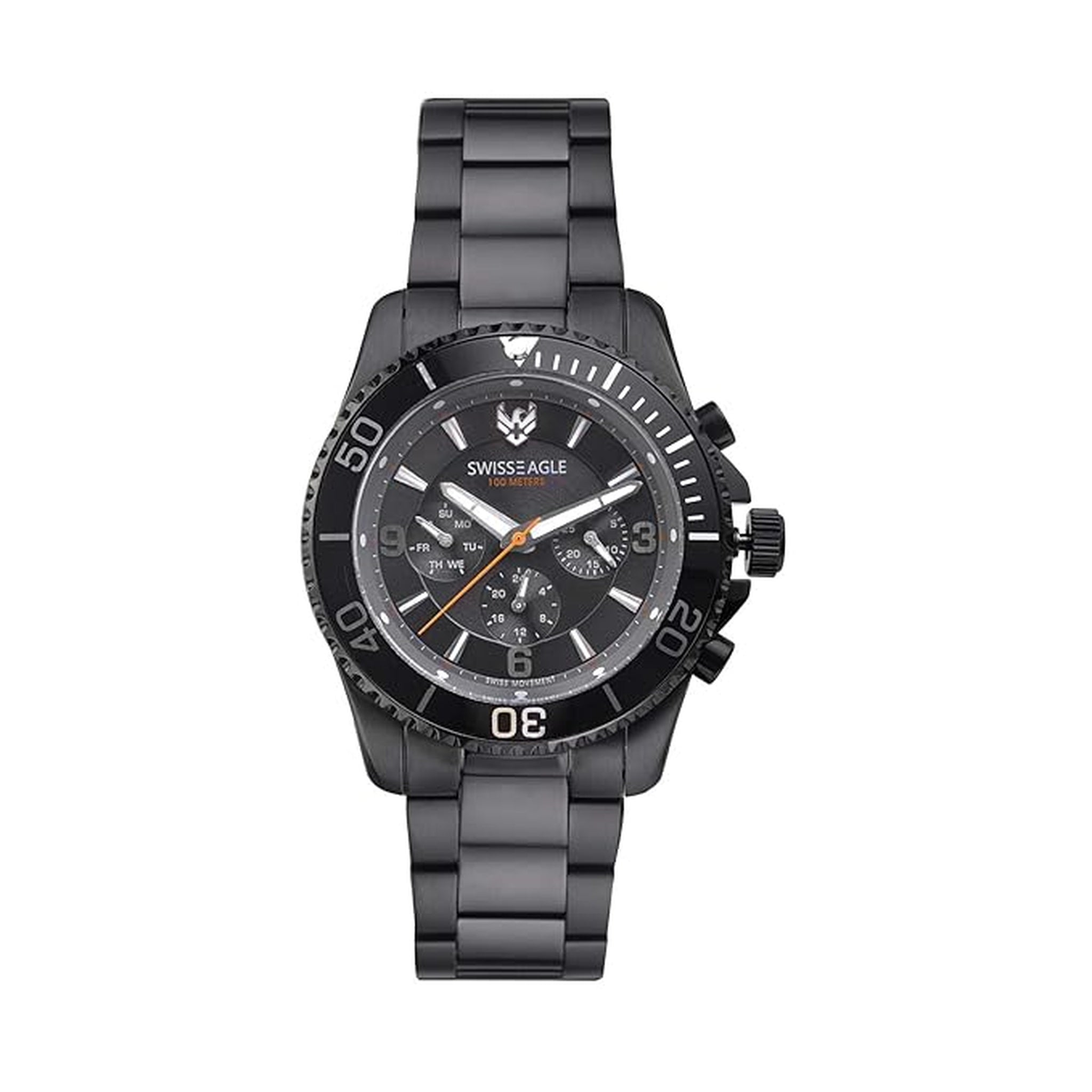 Swiss Eagle Men's Chronograph Stainless Steel Watch SE-9168-44 - front view