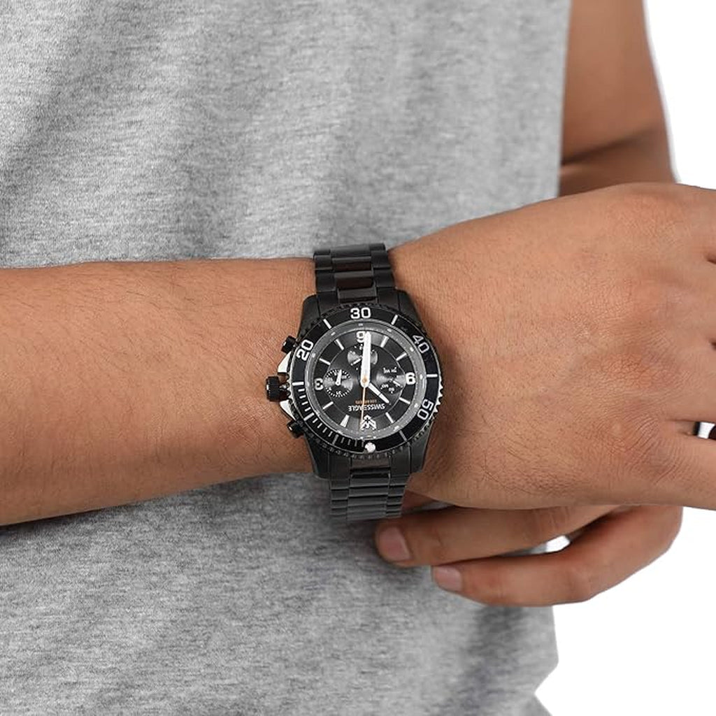 Swiss Eagle Men's Chronograph Stainless Steel Watch SE-9168-44 - lifestyle shot