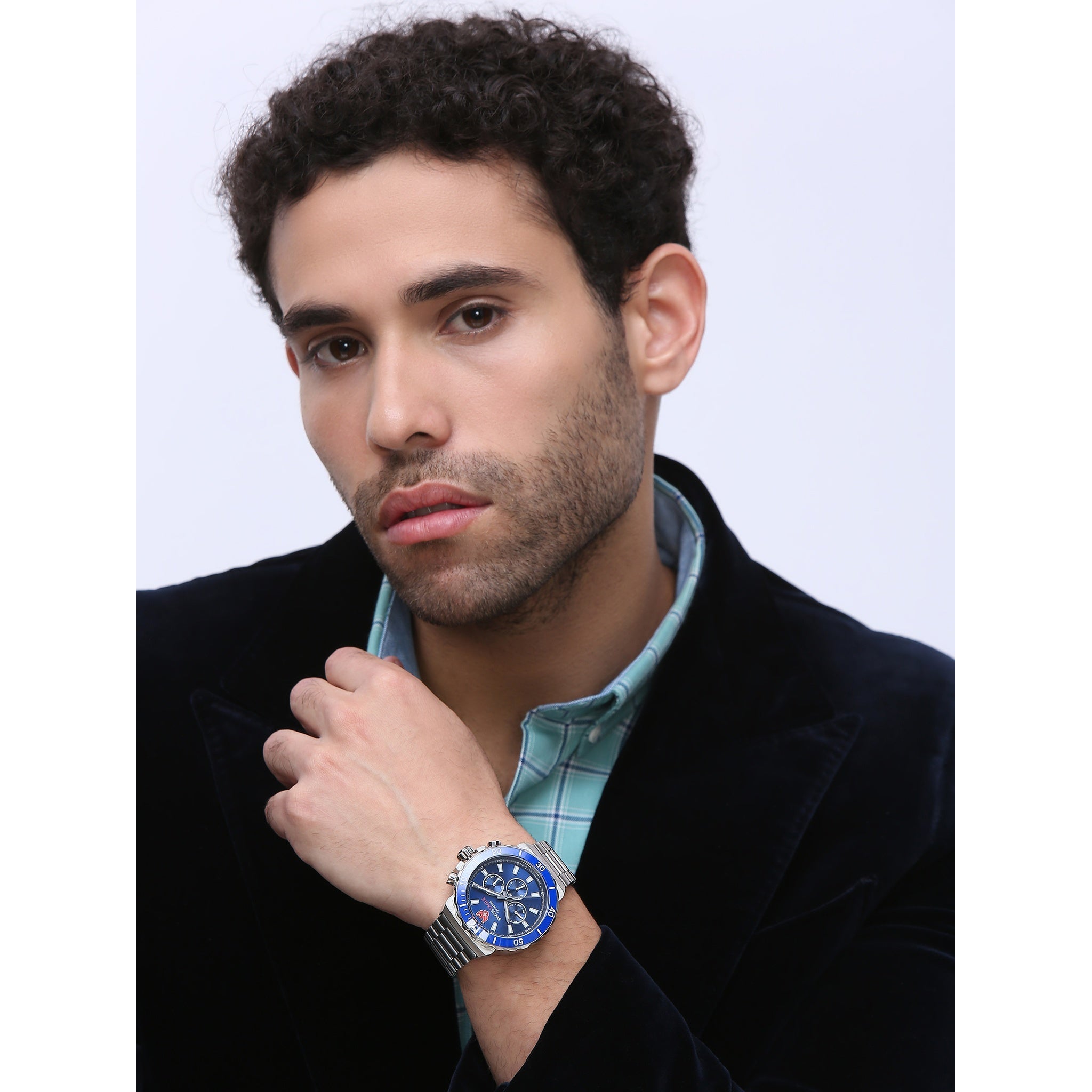 Swiss Eagle Men's Multifunction Stainless Steel Watch SE-9172-33A - lifestyle shot