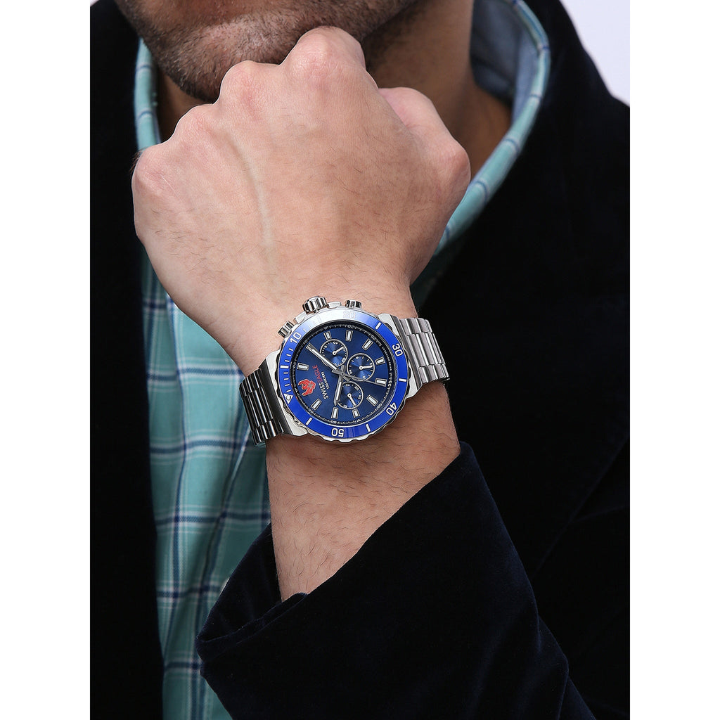 Swiss Eagle Men's Multifunction Stainless Steel Watch SE-9172-33A - lifestyle shot