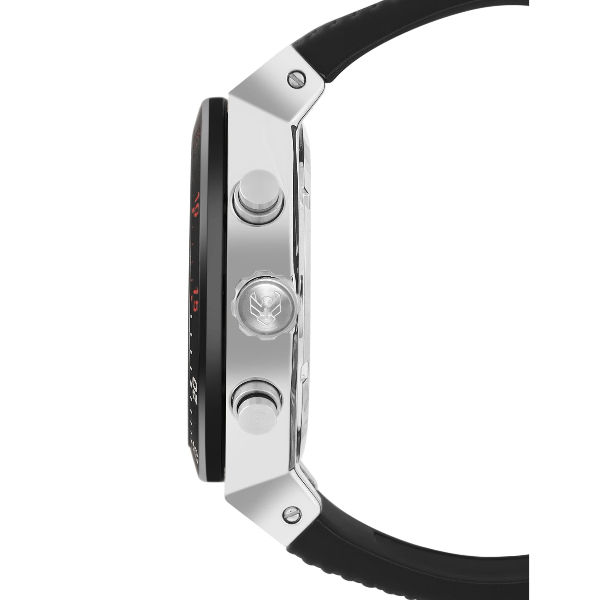 Swiss Eagle Men's Multifunction Silicon Belt Watch SE-9174-01A - side profile view