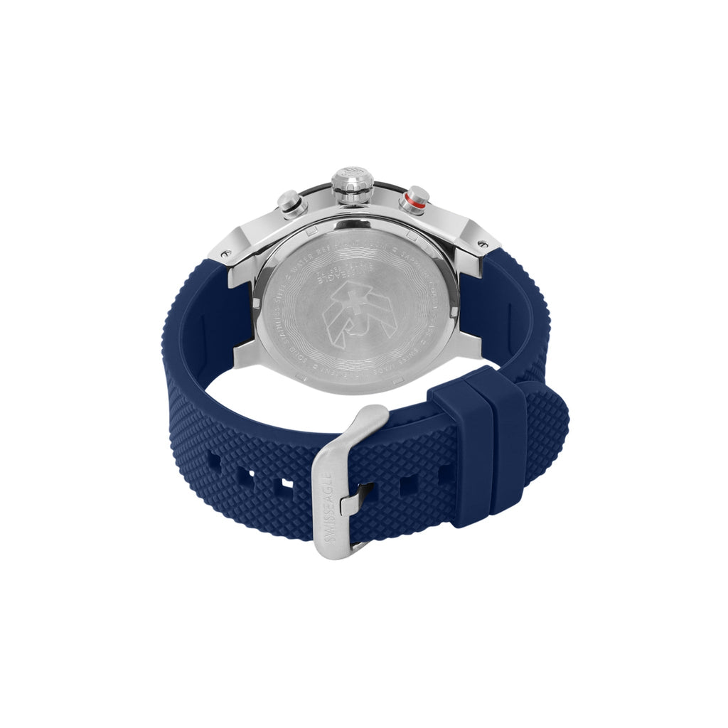 Swiss Eagle Men's Multifunction Silicon Belt Watch SE-9174-02A - back view