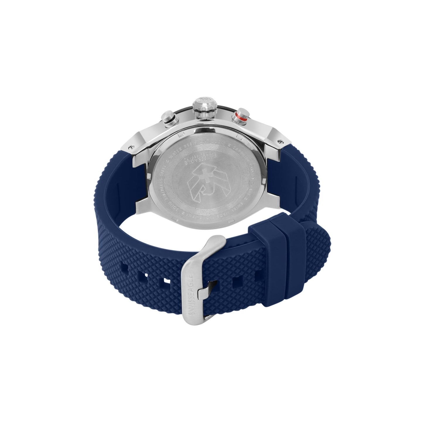 Swiss Eagle Men's Multifunction Silicon Belt Watch SE-9174-02A - back view