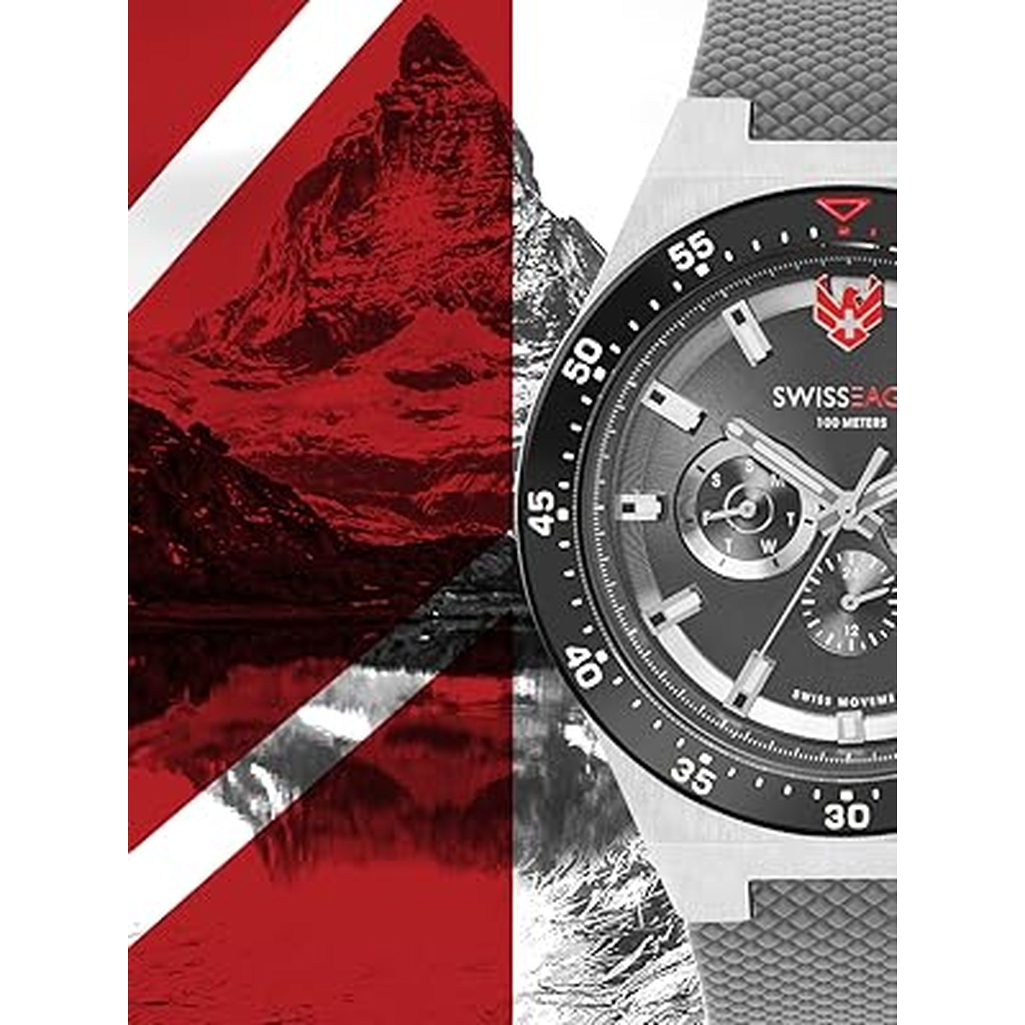 Swiss Eagle Men's Multifunction Silicon Belt Watch SE-9174-03A - style shot