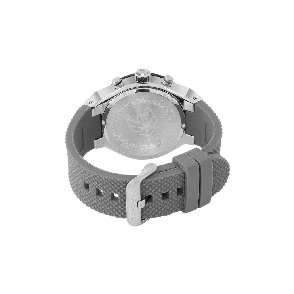 Swiss Eagle Men's Multifunction Silicon Belt Watch SE-9174-03A - back view