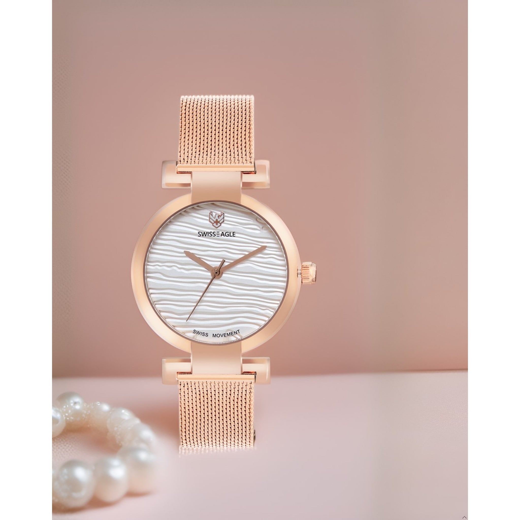 Swiss Eagle Women's 3-Hand Metal Watch SE-9176-11A - style shot