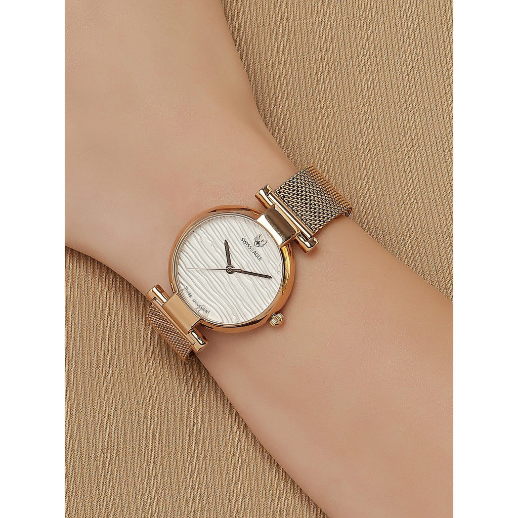 Swiss Eagle Women's 3-Hand Metal Watch SE-9176-11A - lifestyle shot