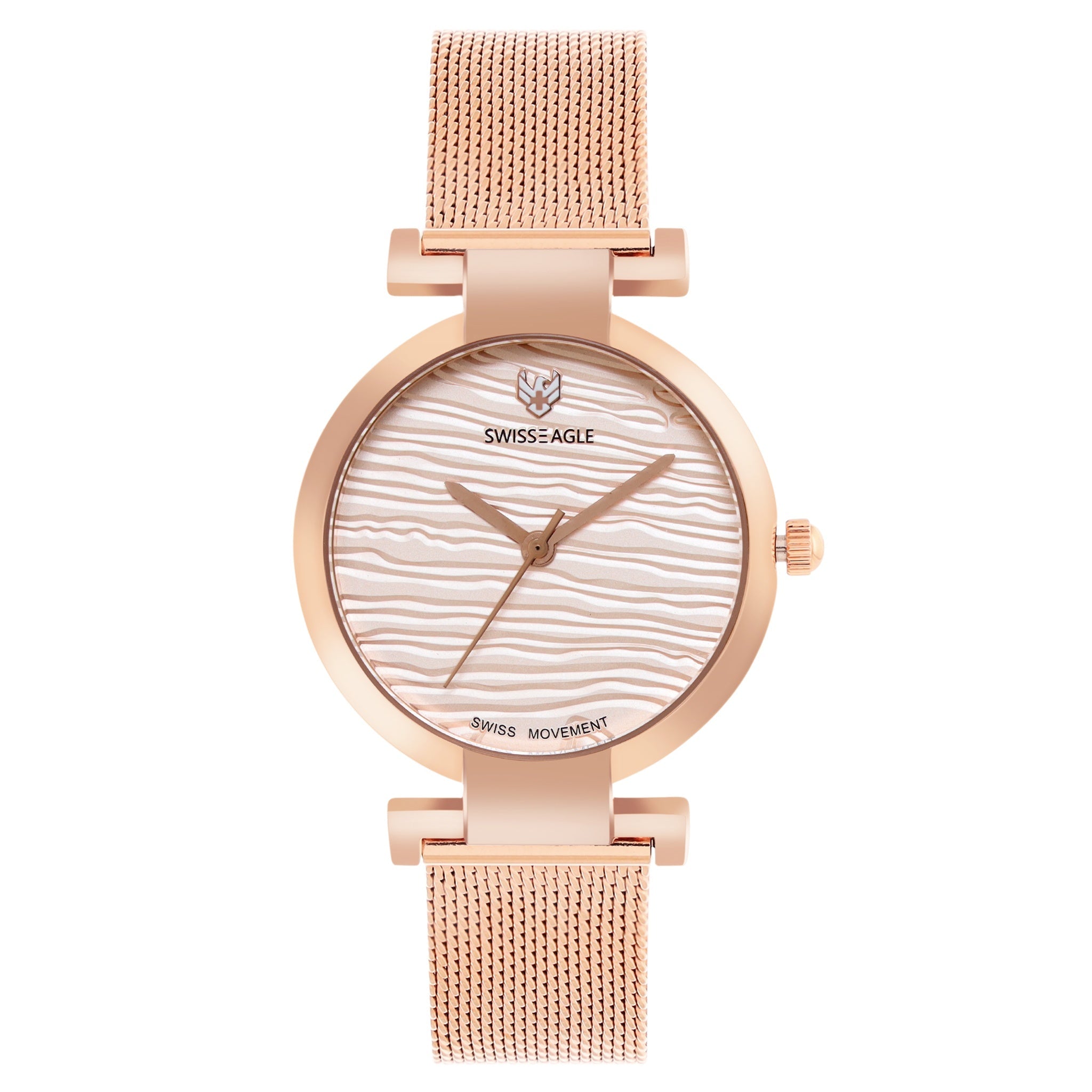 Swiss Eagle Women's 3-Hand Metal Watch SE-9176-22A - front view