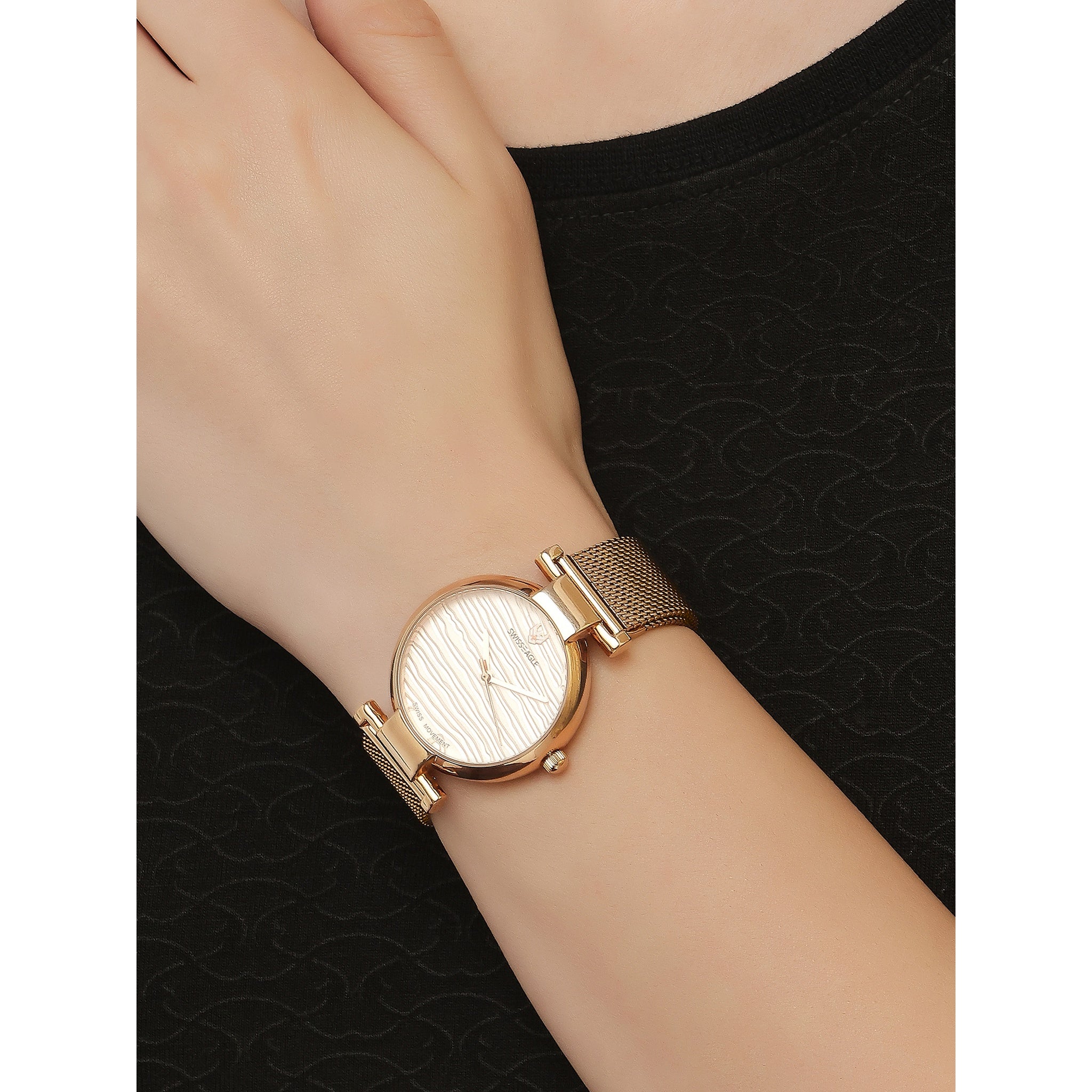 Swiss Eagle Women's 3-Hand Metal Watch SE-9176-22A - lifestyle shot