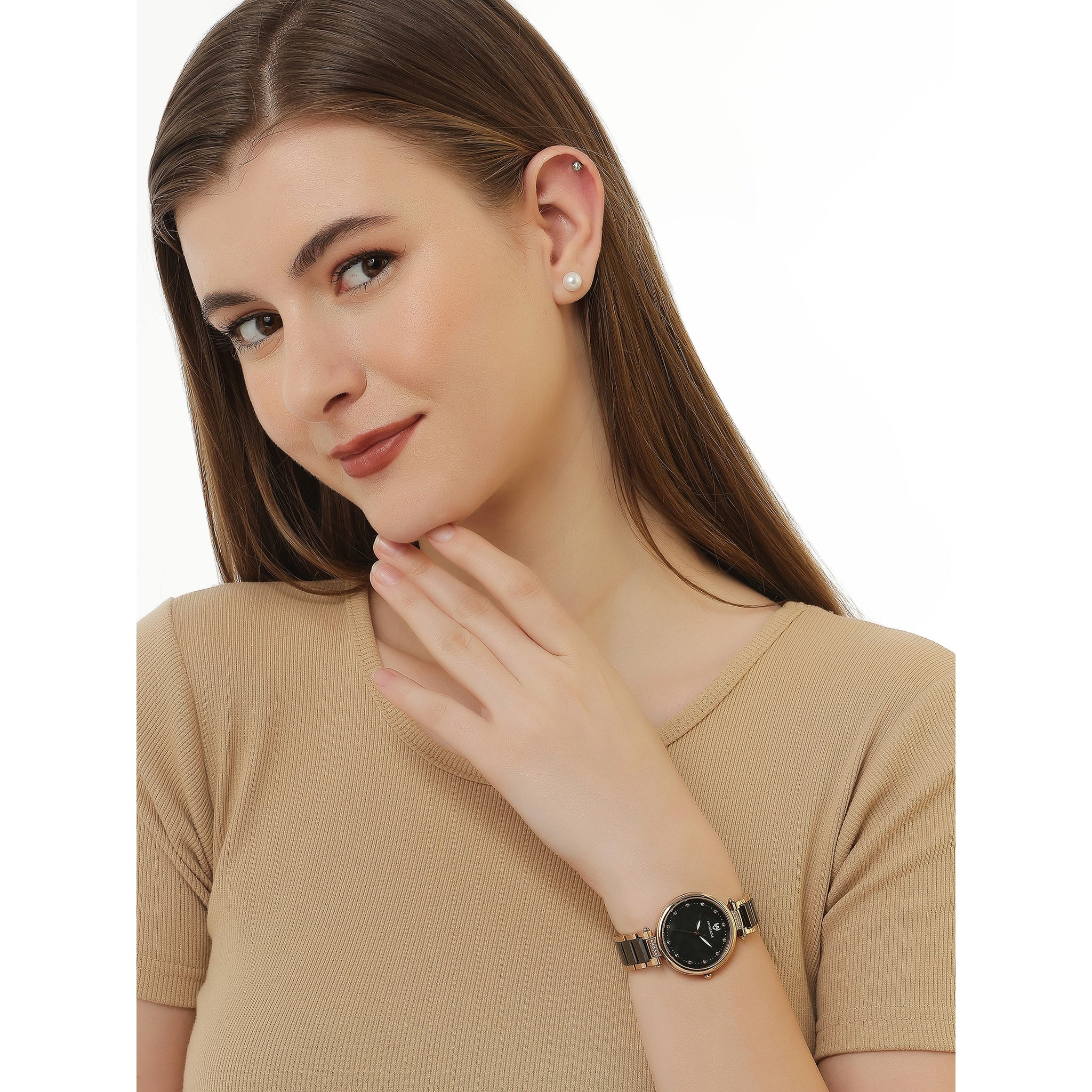 Swiss Eagle Women's Premium 3-Hand Stainless Steel Watch SE-9177-11A - lifestyle shot