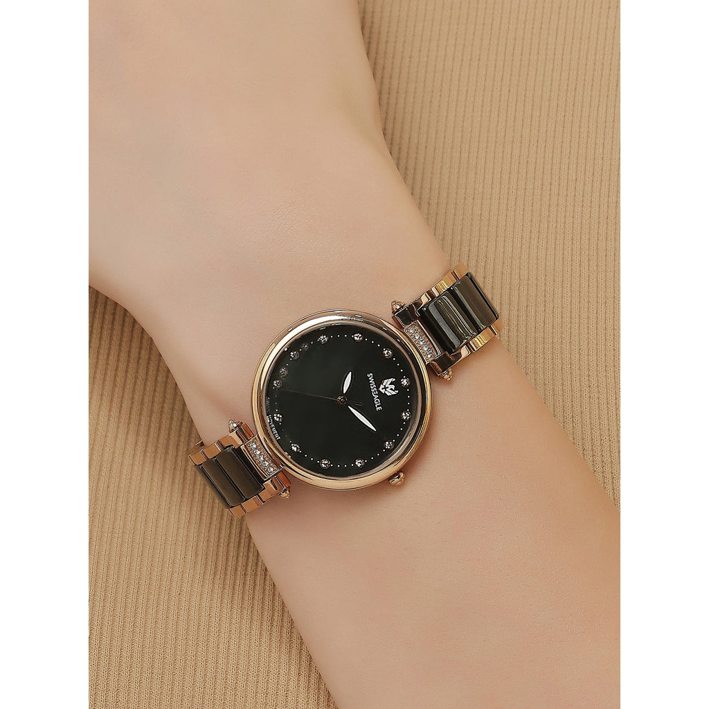 Swiss Eagle Women's Premium 3-Hand Stainless Steel Watch SE-9177-11A - lifestyle shot
