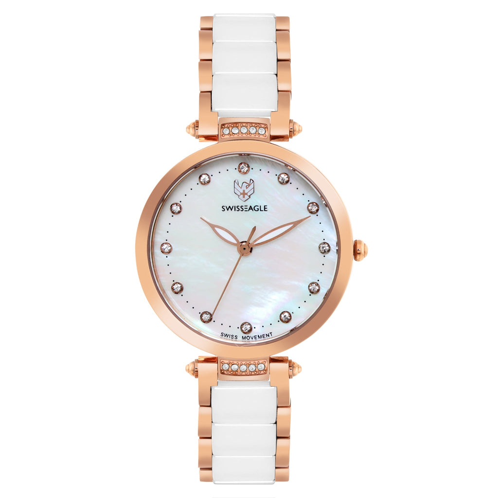 Swiss Eagle Women's Premium 3-Hand Stainless Steel Watch SE-9177-22A - front view