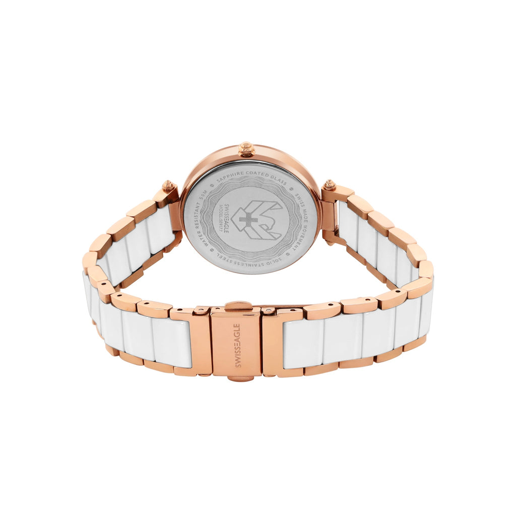 Swiss Eagle Women's Premium 3-Hand Stainless Steel Watch SE-9177-22A - back view