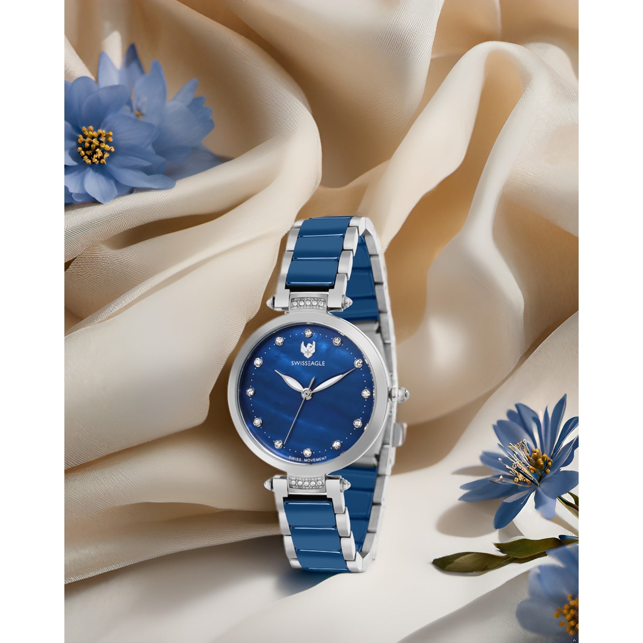 Swiss Eagle Women's Premium 3-Hand Stainless Steel Watch SE-9177-33A - style shot