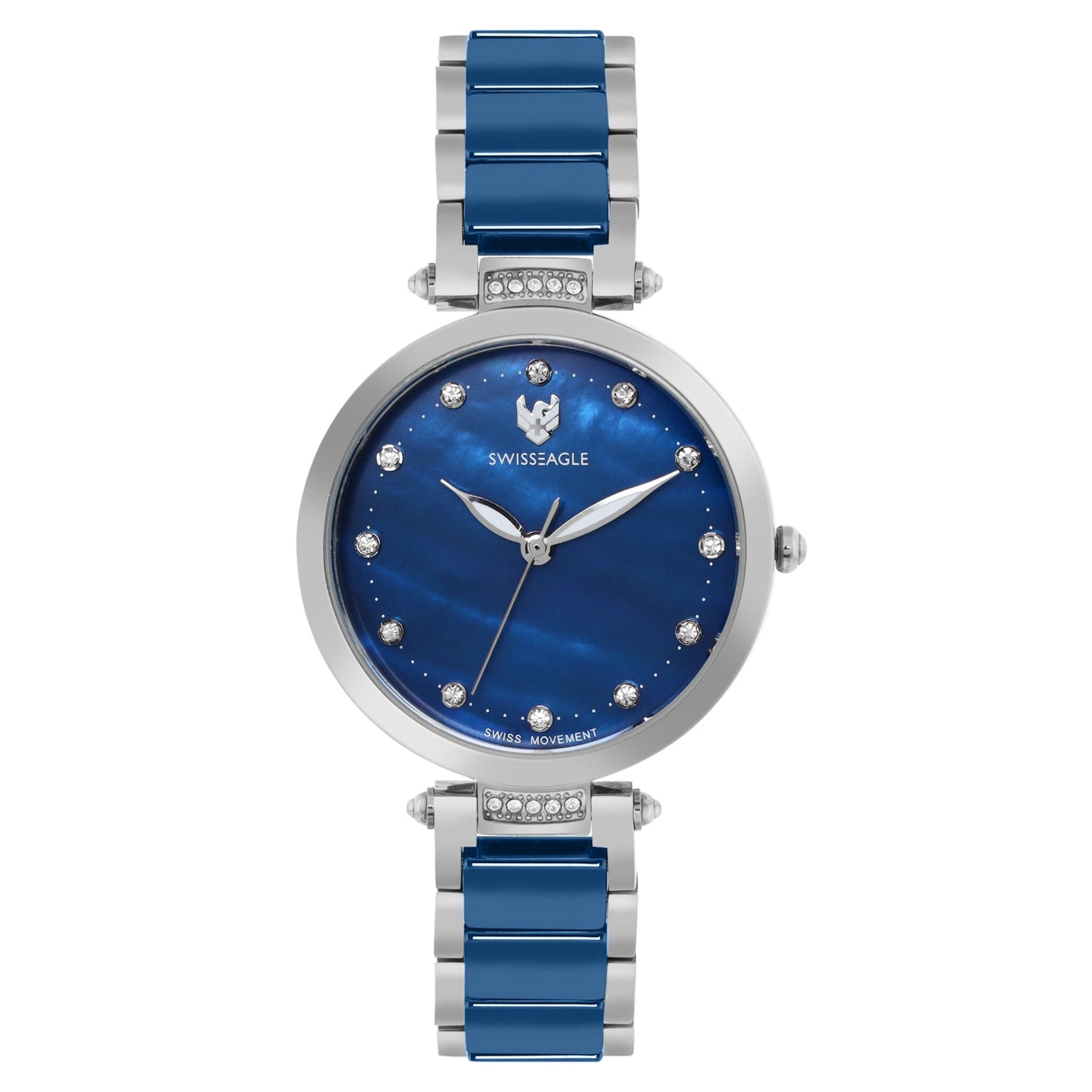 Swiss Eagle Women's Premium 3-Hand Stainless Steel Watch SE-9177-33A - front view