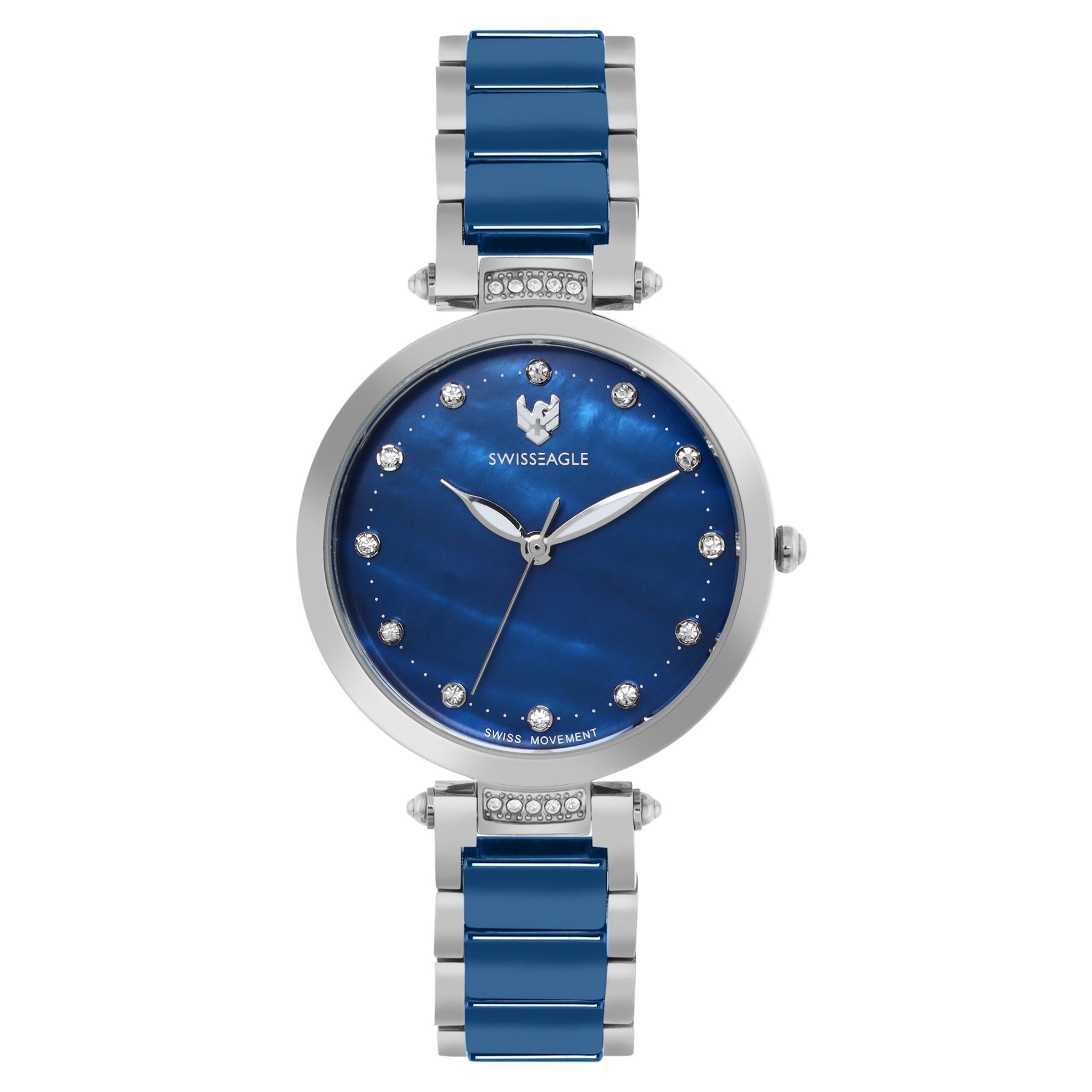 Swiss Eagle Women's Premium 3-Hand Stainless Steel Watch SE-9177-33A - front view