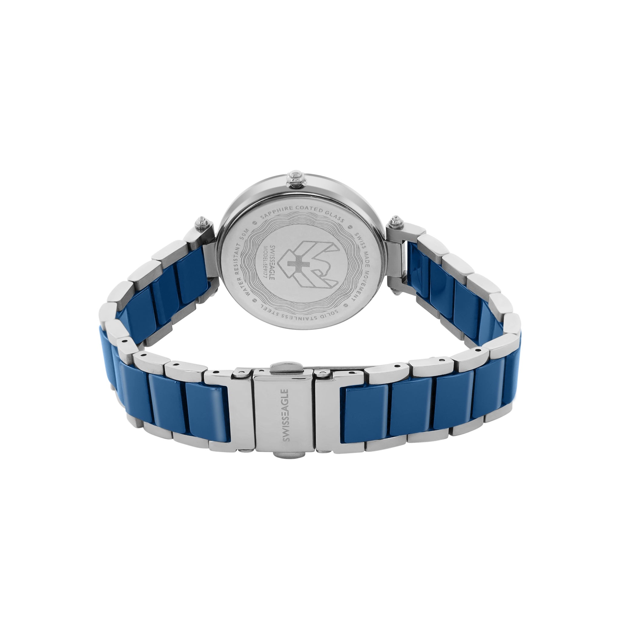 Swiss Eagle Women's Premium 3-Hand Stainless Steel Watch SE-9177-33A - back view